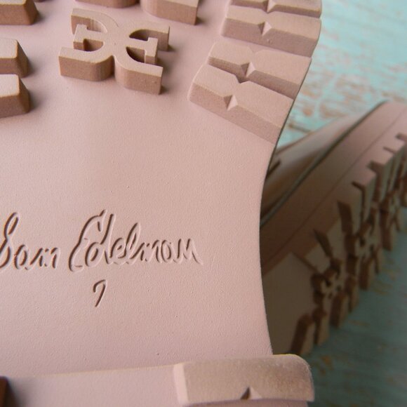 Sam Edelman Laurs Platform Chunky Lug Heel Leather Loafer MAPLE SUGAR SZ 7M - Picture 6 of 7